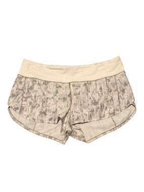 Lululemon Speed Short Gray Abstract Print Size 8 Running Athletic Shorts